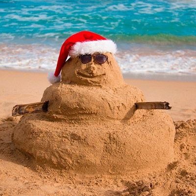 Sand-Weihnachtsmann